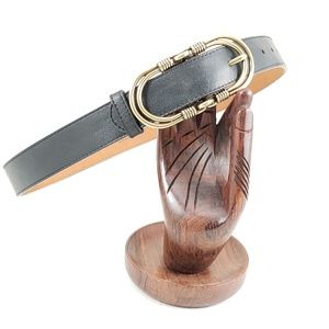 Cole Haan Women's Black Leather Belt Small